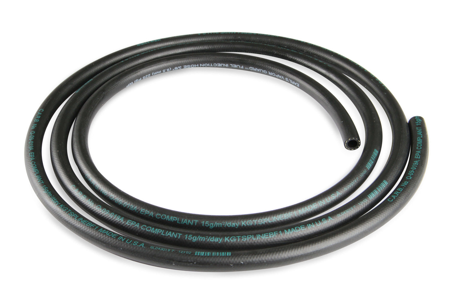 Earls 751066ERL Vapor Guard EFI Hose, 3/8 Inch Inner Diameter, 10 Feet Length, Rubber, Black