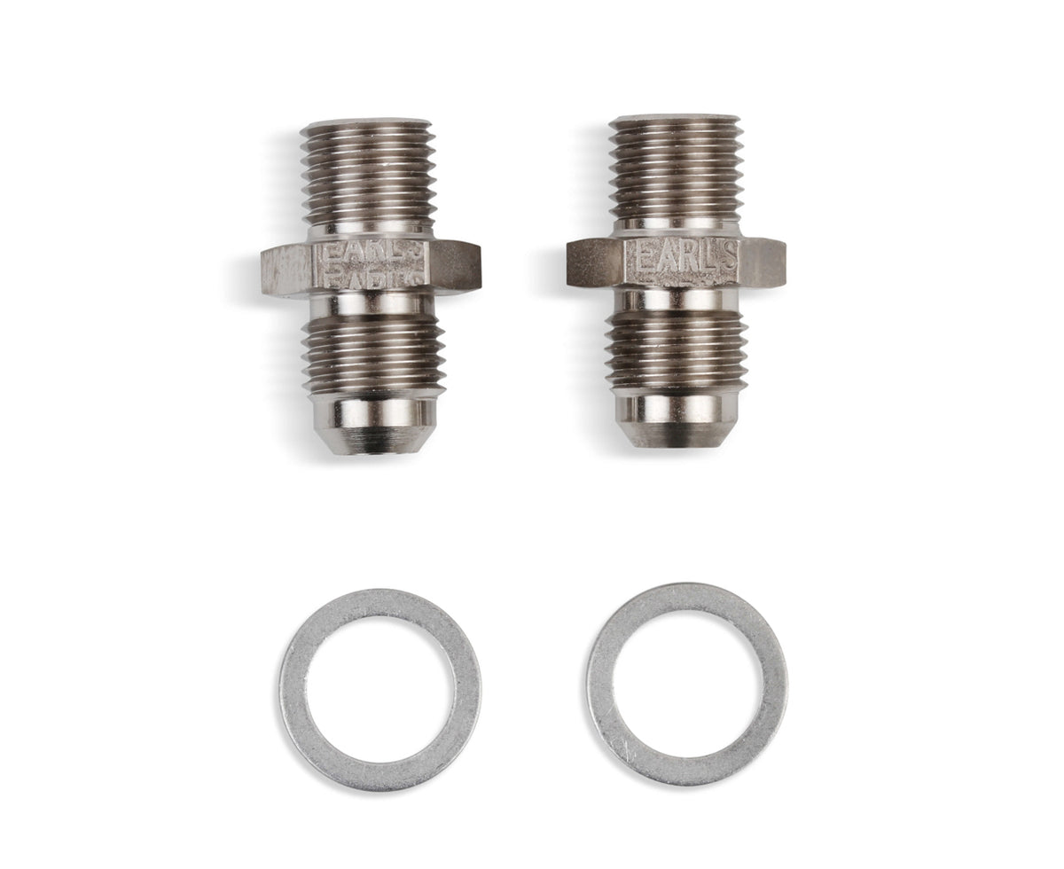 Earls 940006ERL 6AN Male to 1/4-18 NPSM Adapter Fittings Pair
