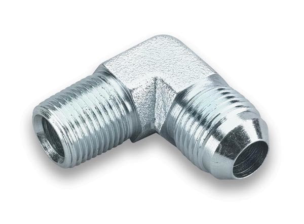 Earls 962203ERL 90 Degree #3 AN Male to 1/8 Inch NPT Male Steel Adapter