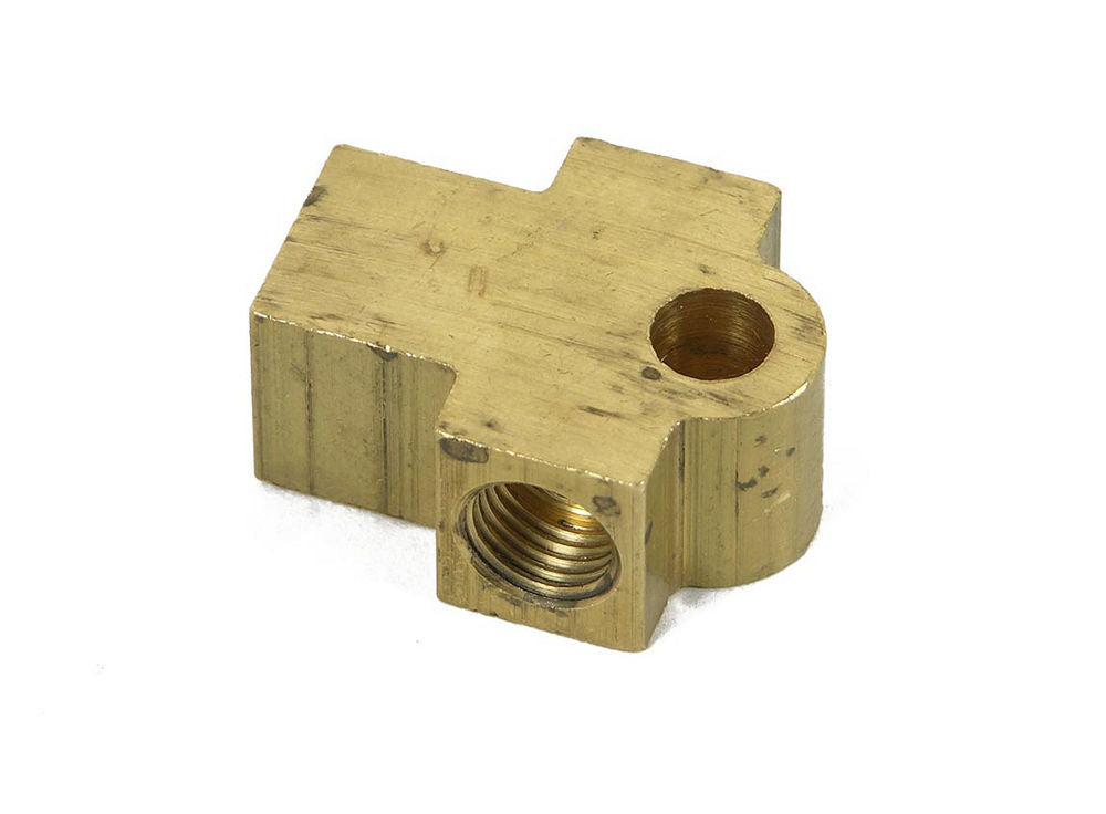 Earls 972050ERL Brass 3/8-24 Female Tee Adapter for Automotive Fluid Lines
