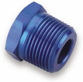Earls 991201ERL Aluminum 1/4 x 1/8 NPT Bush Fitting, Blue Anodized