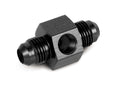 Earls AT100192ERL 6AN Gauge Adapter - Fuel Pressure Ano-Tuff, Straight, 6 AN Male to 6 AN Male, 1/8 Inch NPT Gauge Port, Aluminum Black Anodized