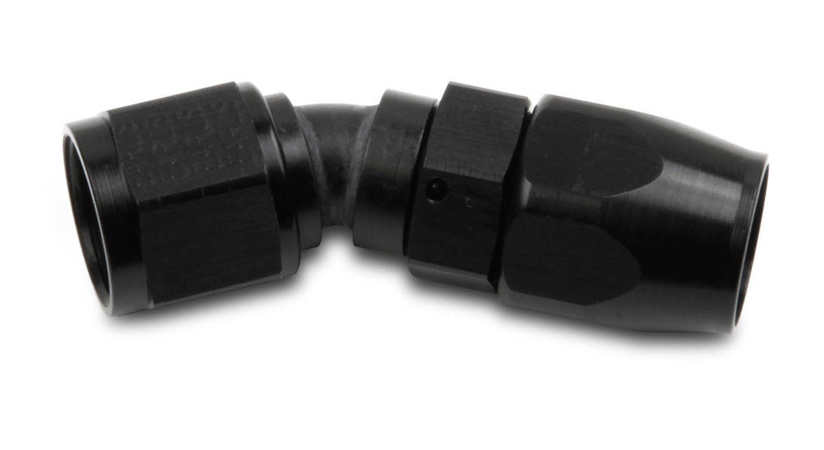 Earls AT803106ERL Ano-Tuff 30 Degree Swivel-Seal Hose End Fitting for 6 AN Hose, Aluminum Black Anodized