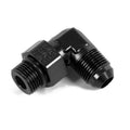 Earls AT949010ERL #10 Male to Male Swivel Fitting 90 Degree Aluminum Black Anodized