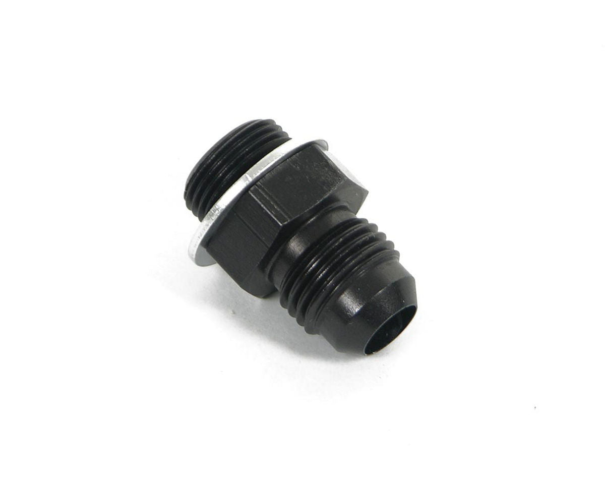 Earls AT991943ERL Carburetor Inlet Fitting 6AN Male to 7/8-20 Inch Male Aluminum Black Anodized