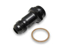 Earls AT991948ERL Carburetor Inlet Fitting, 8 AN Male to 7/8-20 in Male, Aluminum, Black Anodized
