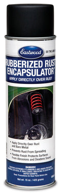 EASTWOOD Rust Encapsulator 13651Z Black Rubberized Aerosol, 15 oz, Flexible and Paintable Rust Protectant