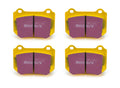 EBC Brakes USA Inc DP42361R Yellow Stuff Rear Brake Pads for Subaru WRX and STI, High Friction, 15 mm Thickness