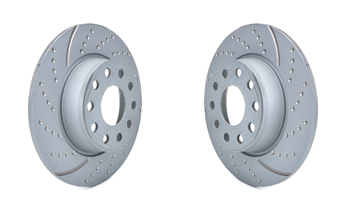 EBC Brakes GD1772 Rear Dimpled and Slotted Brake Rotor for Volkswagen Golf and Audi Models
