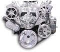 Eddie Motorsports MS107-55BP Serpentine Pulley Kit for Small Block Chevy, 6-Rib Aluminum Polished