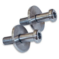 Eddie Motorsports MS277-20M Door Latch Striker Pair with 7/16-14 Inch Thread, Stainless Steel, Machined Finish