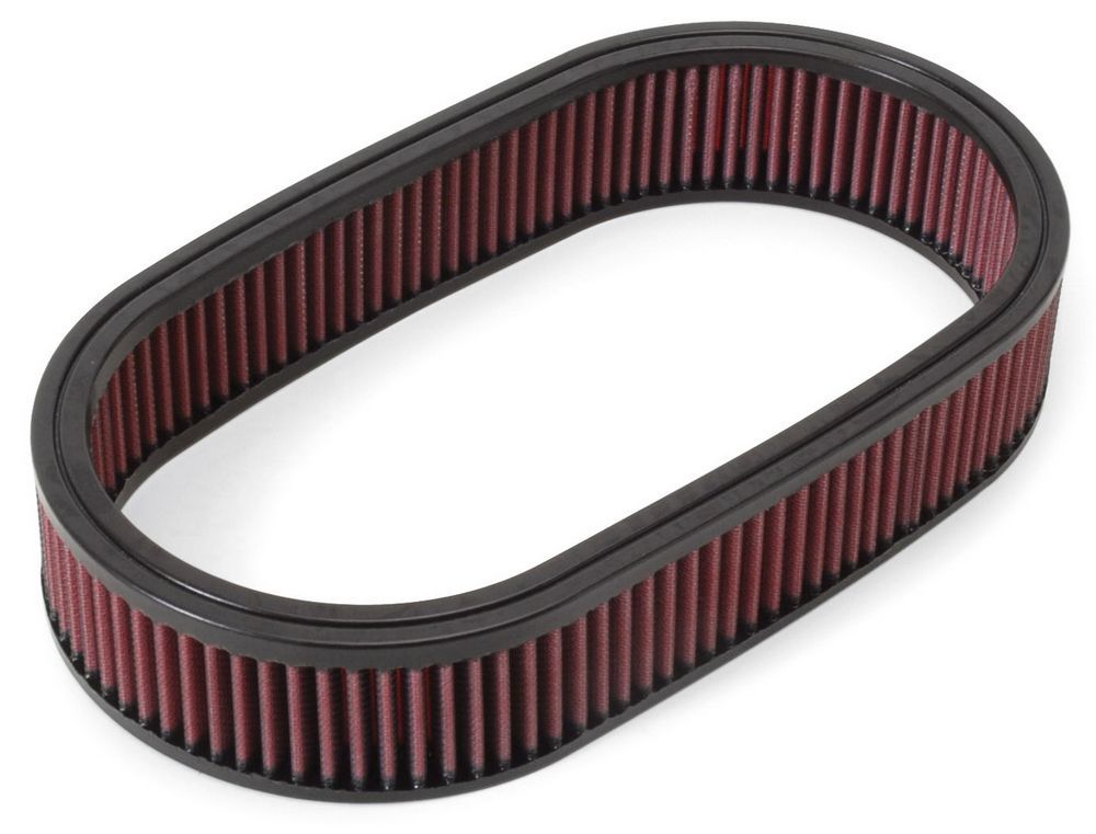 Edelbrock 1220 Oval Air Filter Element for 1235 & 1236 Series, 13.5 Inches Length, 7 Inches Width, 2.5 Inches Height, Reusable Red Finish