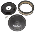 Edelbrock 1223 Signature Series 14-Inch Black Steel Air Cleaner Assembly with 3-Inch Element and Dropped Base