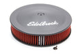 Edelbrock Pro-Flo 1225 Air Cleaner Kit, 14 Inch Diameter, 3 Inch Element, Black Powder Coat Finish