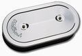 Edelbrock 1235 Oval Air Cleaner Assembly for Dual Quads with Chrome Finish