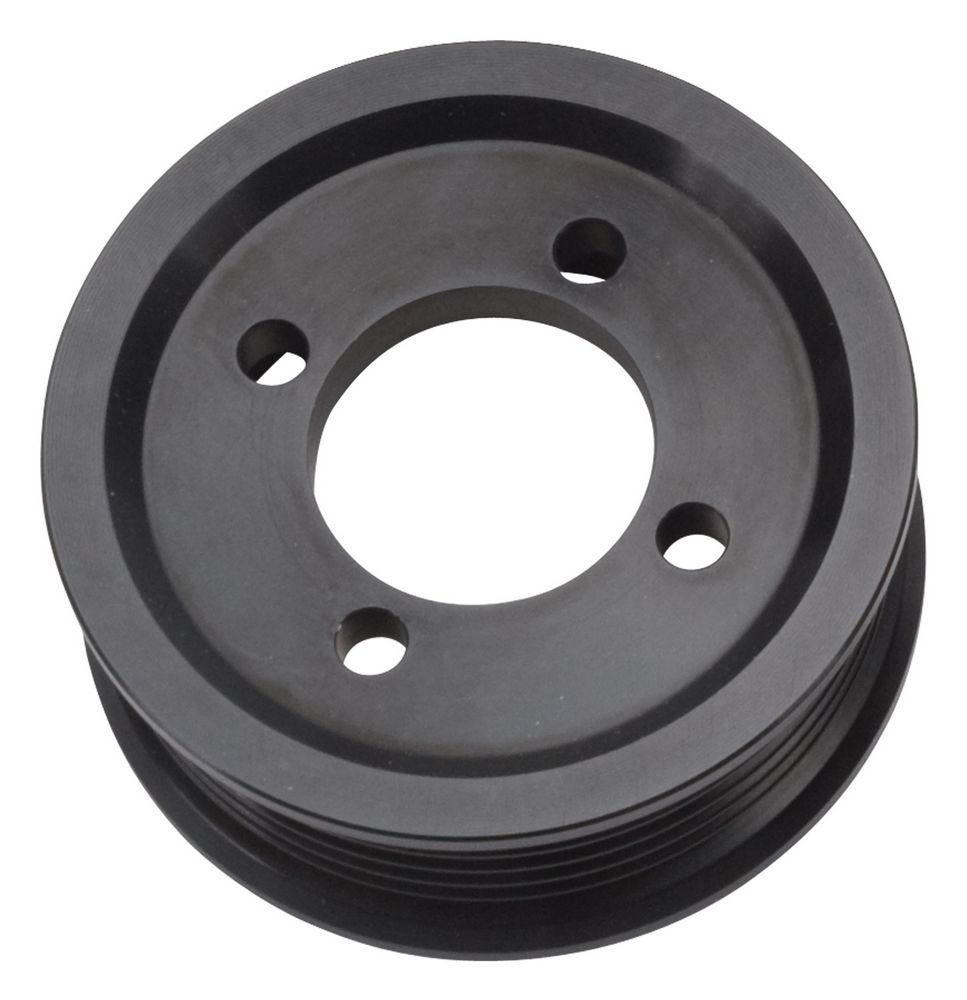 Edelbrock 15822 Supercharger Pulley for E-Force Supercharger System, 3 Inch Diameter, Black Anodized Aluminum, 6-Rib Serpentine Drive