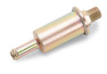 Edelbrock 17312 Inline Fuel Filter for Micro Fuel Pumps, 100 Micron Stainless Steel Element, 1/8 in NPT Male Inlet, 5/16 in Hose Barb Outlet