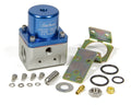 Edelbrock 174052 Fuel Pressure Regulator Bypass Style 180 GPH with 5 to 10 PSI Adjustment, Blue Aluminum