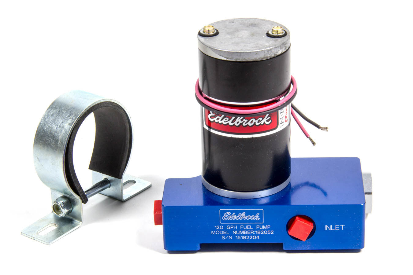 Edelbrock 182052 Fuel Pump Electric Quiet-Flo 120 GPH at 6.5 PSI Blue Anodized Aluminum