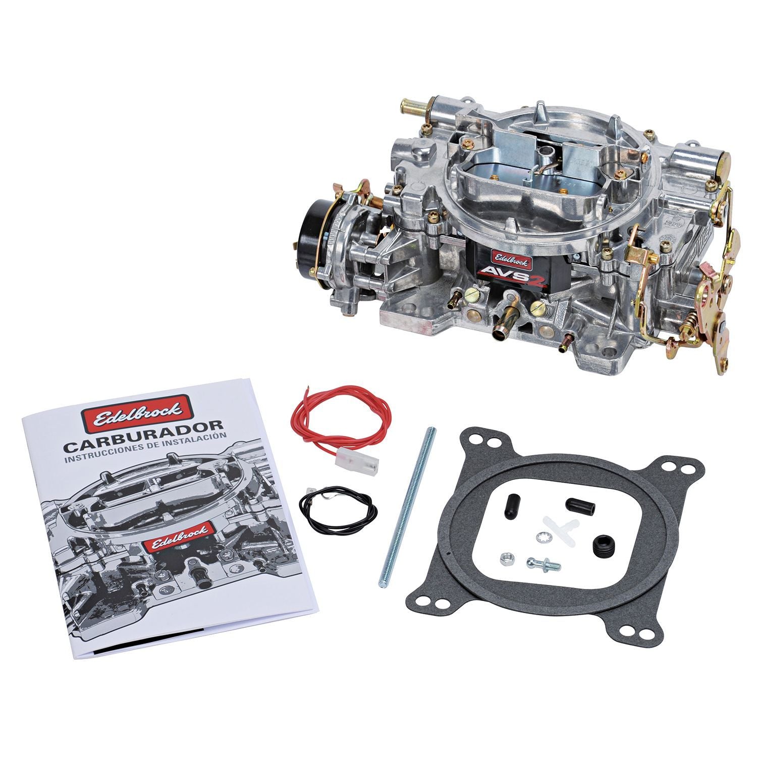 Edelbrock 1901 AVS2 500 CFM 4-Barrel Carburetor with Electric Choke and Aluminum Finish