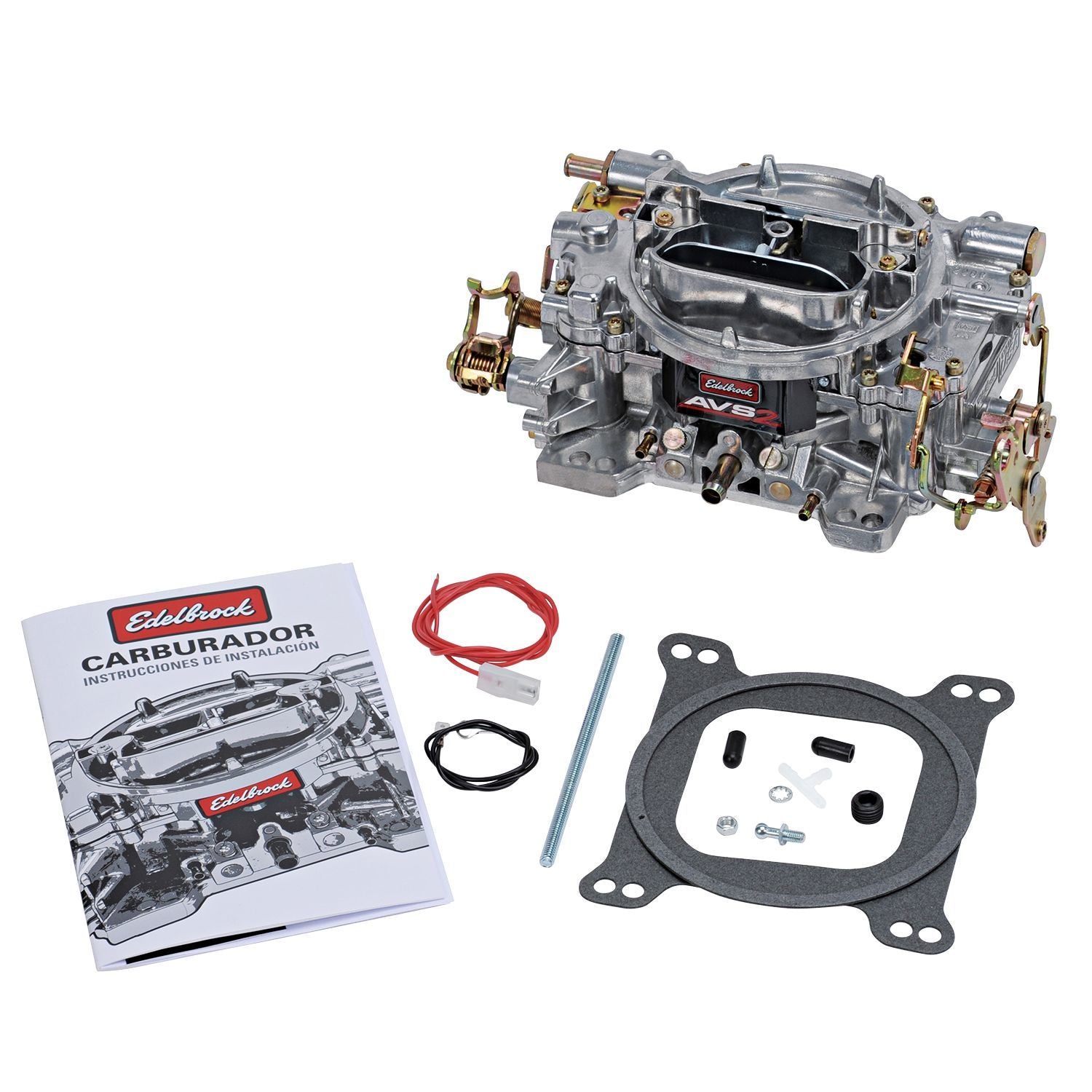 Edelbrock 1904 500 CFM AVS2 Carburetor with Manual Choke and 4-Barrel Design