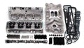 Edelbrock 2022 Small Block Chevy Power Package Top End Kit with Aluminum Cylinder Heads, Camshaft, Gaskets, Hardware, Intake Manifold, and Lifters