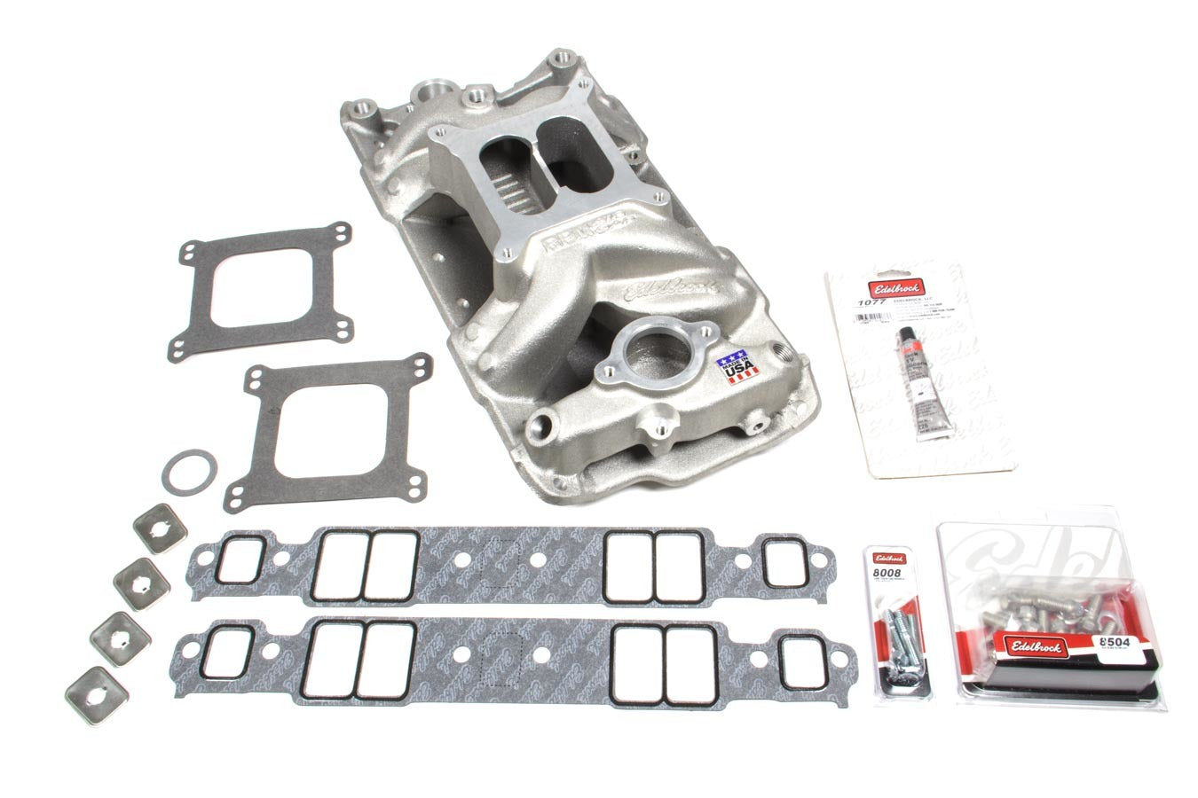 Edelbrock 2042 RPM Air Gap Intake Manifold for Small Block Chevy with Dual Plane Design