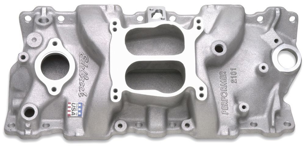 Edelbrock SBC Performer Intake Manifold 262-400 Small Block Chevy Dual Plane Aluminum