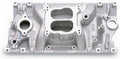 Edelbrock 2116 SBC Vortec Performer Intake Manifold for Small Block Chevy, Dual Plane, Aluminum, Natural Finish