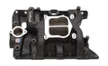 Edelbrock 21563 Performer Pontiac Intake Manifold for 326 and 455 V8 Engines, Black Aluminum Dual Plane, Spread/Square Bore