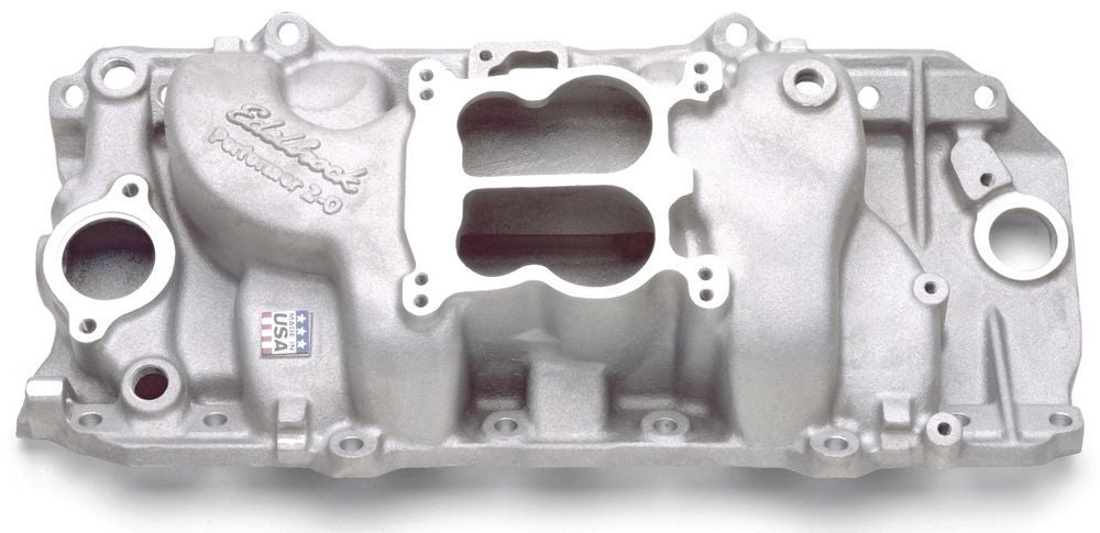Edelbrock 2161 Performer 2-O Intake Manifold for Big Block Chevy, Dual Plane, Oval Port, Aluminum