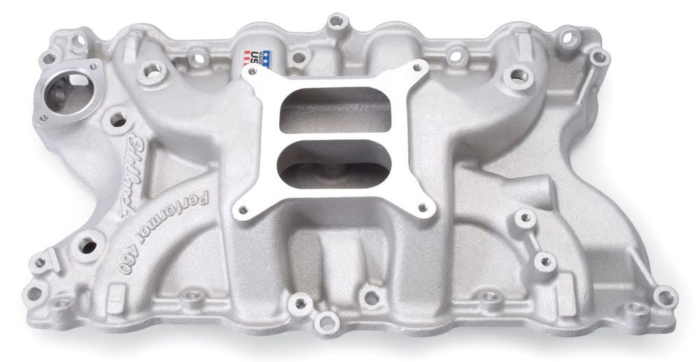 Edelbrock Performer 2166 Intake Manifold for Big Block Ford 429-460 Cubic Inches, Square Bore, Dual Plane, Aluminum, Natural Finish