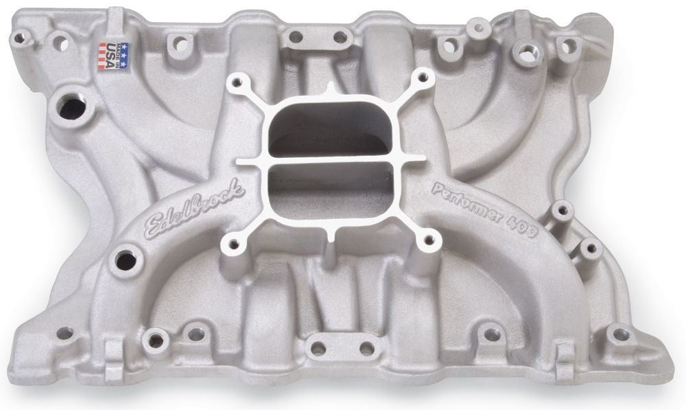 Edelbrock 2171 Performer 400 Intake Manifold for Ford 351M and 400 Engines, Non EGR, Square Bore, Dual Plane Aluminum