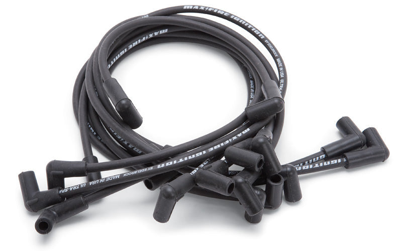 Edelbrock Max-Fire Spark Plug Wire Set SBC with 8.5 mm Spiral Core and 90 Degree Black Boots