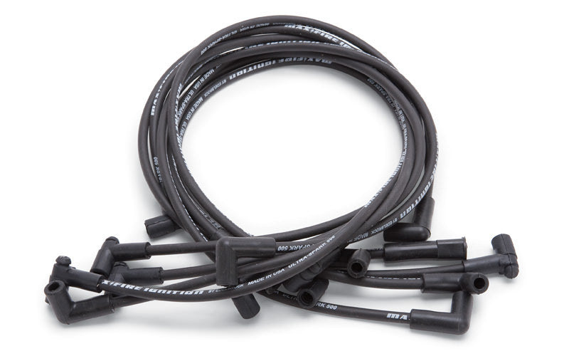 Edelbrock Max-Fire Spark Plug Wire Set for Small Block Chevy with HEI 90 Degree Boots, 8.5 mm Spiral Core, Black