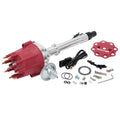 Edelbrock Max-Fire Distributor RTR for Chevy V8 with Magnetic Pickup, Mechanical and Vacuum Advance, HEI Style Terminal, Red Finish