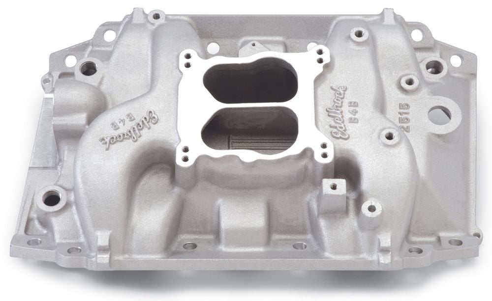 Edelbrock 2515 Buick B-4B Intake Manifold for Big Block Buick, Dual Plane, Aluminum, Natural Finish