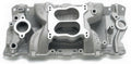 Edelbrock SBC Performer Air Gap Intake Manifold for Small Block Chevy, Dual Plane, Aluminum, Natural Finish