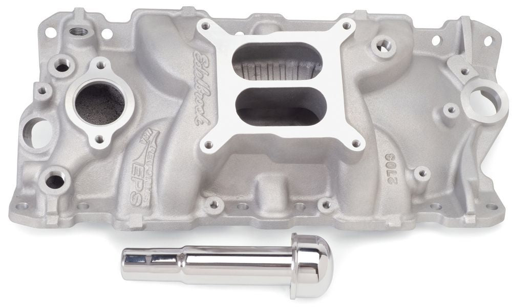 Edelbrock SBC Performer EPS Intake Manifold for Small Block Chevy with Square Bore and Dual Plane Design