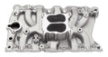 Edelbrock 2711 Olds Performer Intake Manifold for 350 V8 Engines, Dual Plane, Aluminum, Natural Finish
