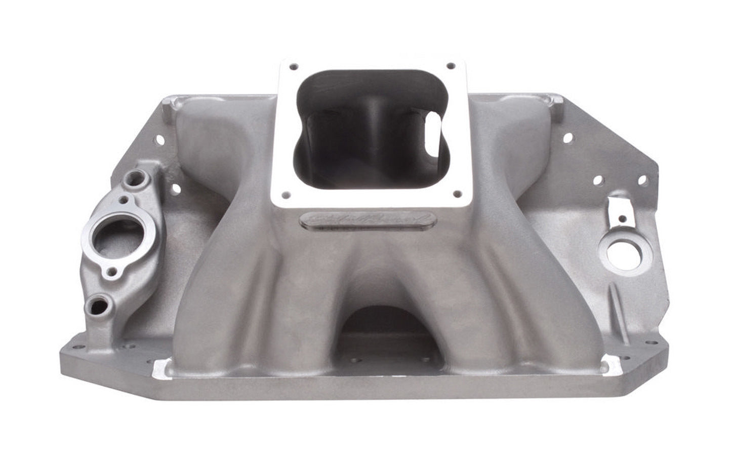 Edelbrock 28002 Big Victor II Spread Port Intake Manifold for Big Block Chevy, Single Plane, Rectangle Port, Aluminum Natural Finish