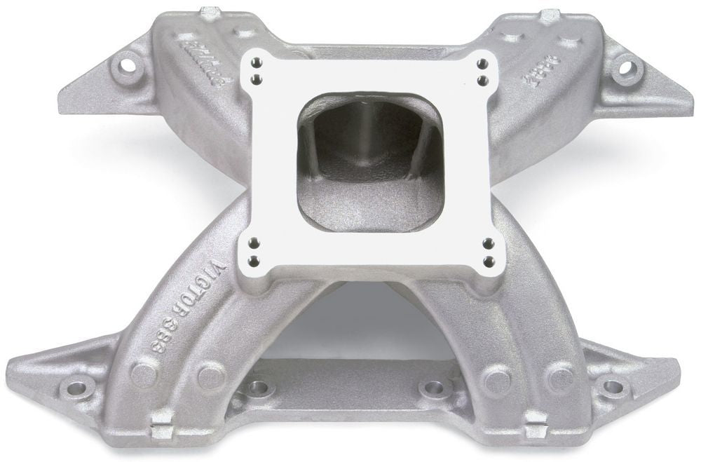 Edelbrock Victor Part Number 2886 Intake Manifold for Chrysler B-Series 383, Single Plane Aluminum