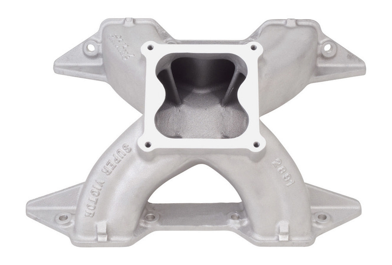 Edelbrock 2891 Super Victor Intake Manifold for Mopar RB-Series Engines, Single Plane, Aluminum, Natural Finish