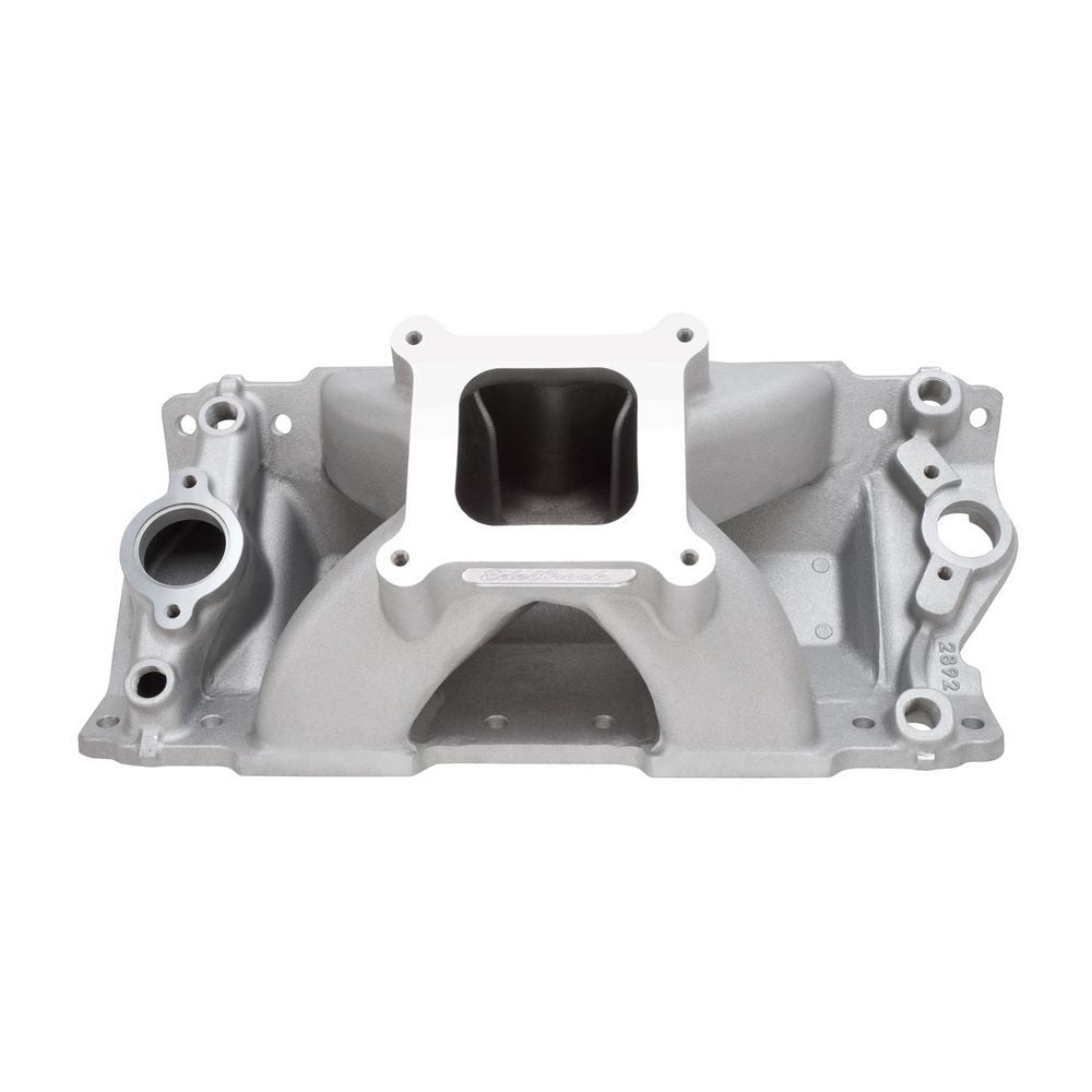 Edelbrock 2892 Super Victor II Intake Manifold for Small Block Chevy, Square Bore, Single Plane, Aluminum, Natural Finish
