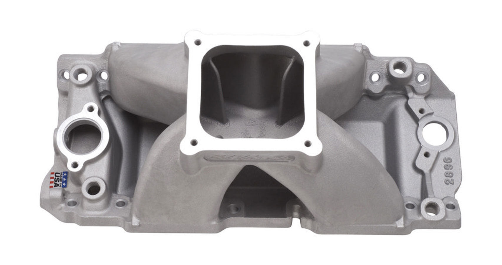 Edelbrock 2896 Super Victor II Intake Manifold for Big Block Chevy, Dominator Flange, Single Plane, Rectangle Port, Aluminum, Natural Finish