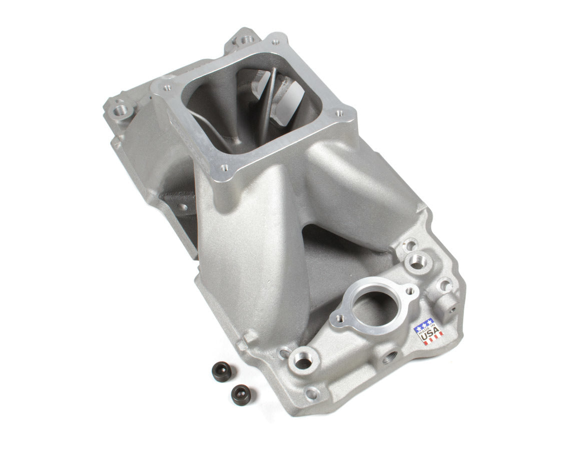 Edelbrock 28962 Super Victor II Big Block Chevy Intake Manifold with Dominator Flange and Rectangle Port Aluminum
