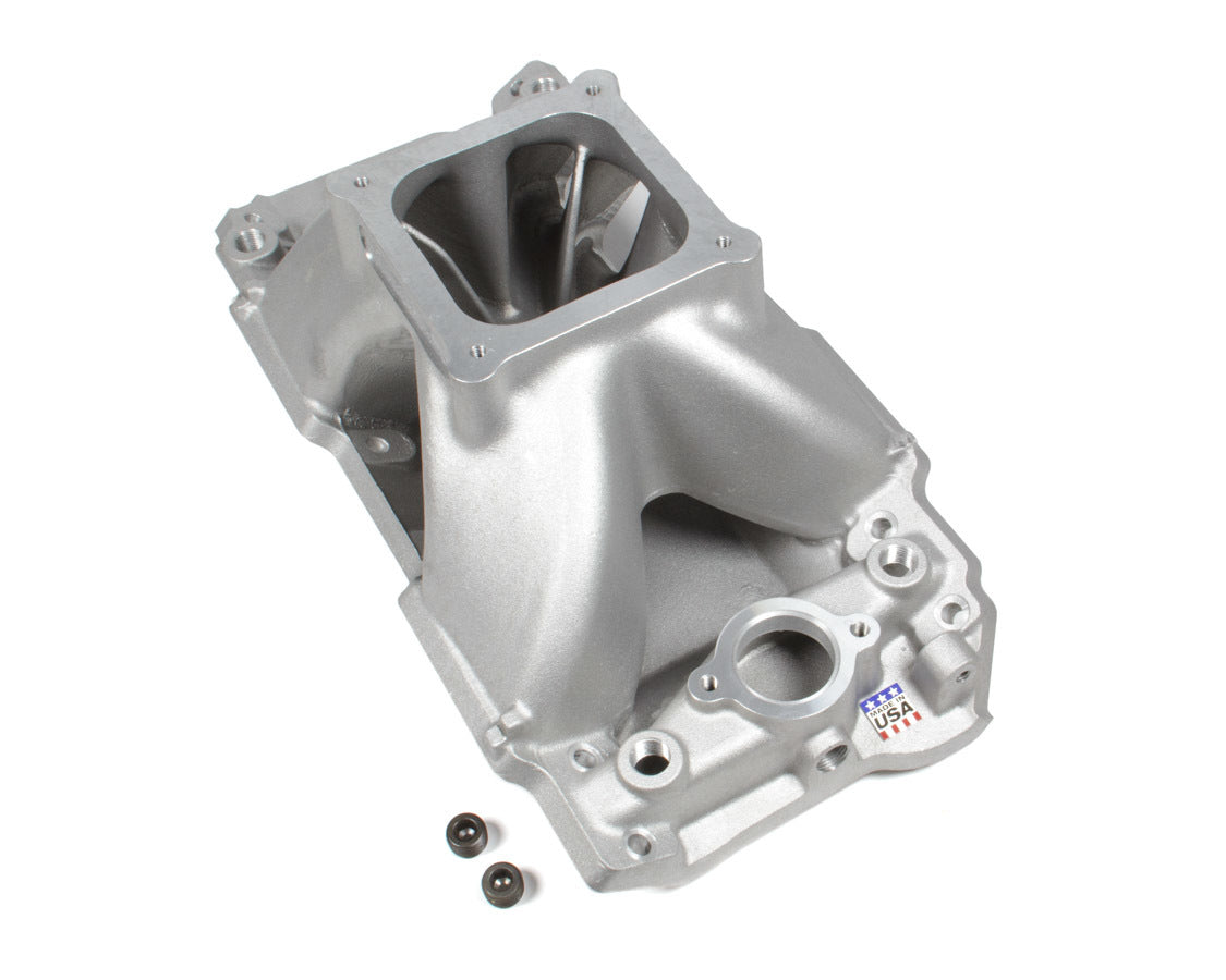 Edelbrock 28972 Super Victor II Intake Manifold for Big Block Chevy, Single Plane, Rectangle Port, Aluminum, Natural Finish