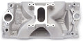 Edelbrock SBC Victor Jr. Sportsman Intake Manifold 2901 for Small Block Chevrolet, 2-Barrel Flange, Single Plane, Aluminum, Natural Finish