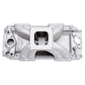 Edelbrock BBC Victor JR. 454-O Intake Manifold for Big Block Chevy, Square Bore, Single Plane, Oval Port, Aluminum, Natural Finish