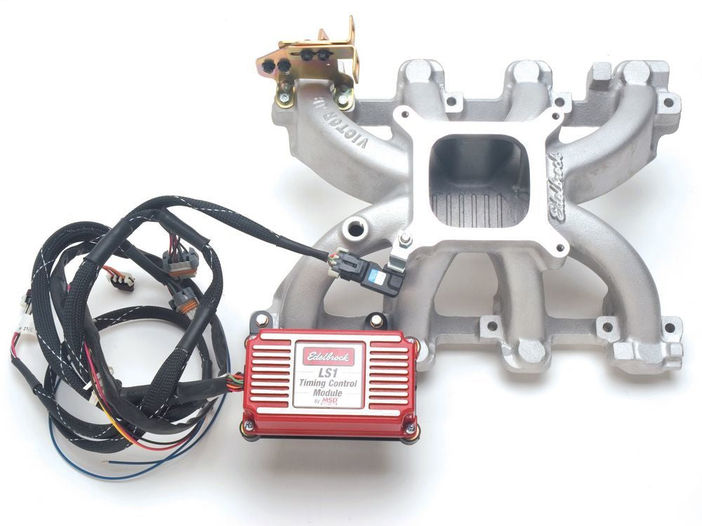 Edelbrock 2908 Victor Jr. LS1 Intake Manifold with Square Bore Single Plane for GM LS-Series Engines
